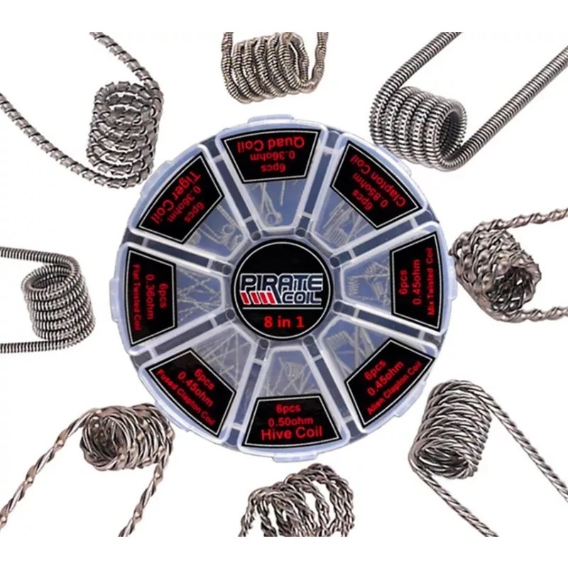 48Pcs/Set 8 in 1 Prebuilt Coil - Clapton Wire Pre Built recension och pris